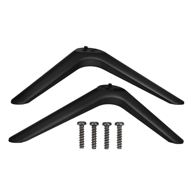 1 Pair Universal TV Stand Base Legs Tabletop TVs Double Hole Plastic Feet Screen Adjustable Replacement