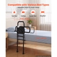 thumbnail image 4 of KFFKFF Bed Rails for Elderly Adults Bed Side Assist Rail with Floor Support, Motion Sensor LED Light, 300LBS Dual-Handle Support, Adjustable Handle Length, Storage Pocket, 4 of 9
