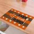 thumbnail image 3 of Fasiaou Fall Placemats, 12 x 18 Inch, Printed Thanksgiving Maple Leaf Linen Table Mats, Seasonal Autumn Holiday Table Decorations for Kitchen, Dining, Party Decor, 3 of 5