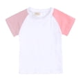 thumbnail image 3 of Chemises pour Filles Couleur Unie Col Rond Fileté Manches Courtes et Shorts Ensemble Deux Pièces, 3 of 7