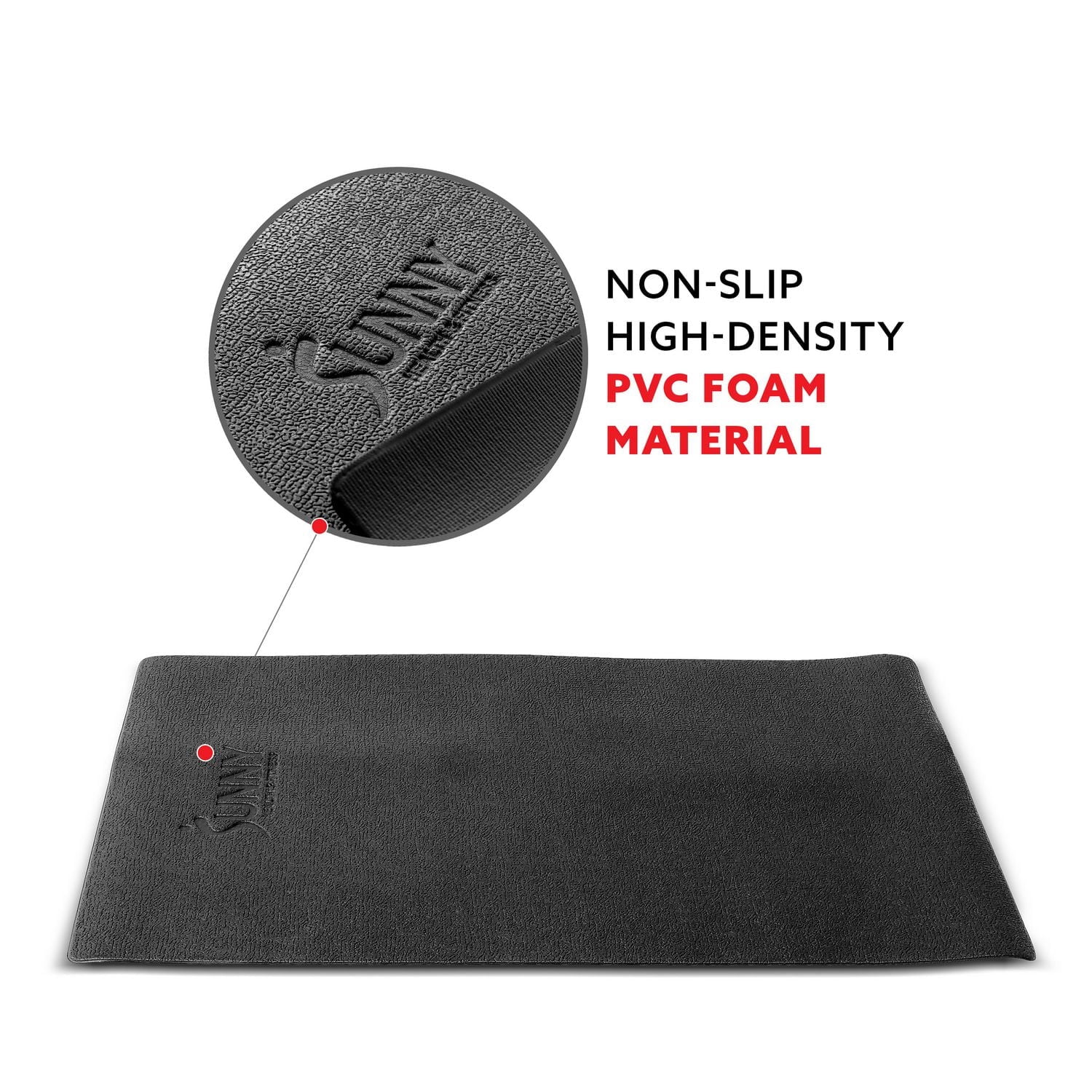 Tapis de sol Sunny Health & Fitness Foam Fitness Equipment - Extra Petit - N° 074-XS Noir