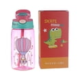thumbnail image 5 of 480ML Water Bottle for School Kids Girls Boys  Portable Cartoon Patterns Print Water Bottle with Straw for Toddler Kids, 5 of 5
