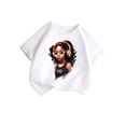 thumbnail image 1 of MEZZALL T-Shirt Graphique Mignon pour Fille, Col Rond, Manches Courtes, Tee d'Été Décontracté, T-Shirts Hauts, Blanc, 3-4 Ans, 1 of 3