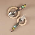 thumbnail image 1 of Yhmxh Kitchen Gadgets Dinnerware Set 2pc Toddler Utensils Baby Spoon Fork Set Toddler Flatware Set With Travel Carrying Case Baby Feeding Training Spoons Forks With Cute Handle Stainless Steel Kitchen, 1 of 8