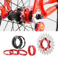 thumbnail image 4 of Lightweight Bike 21T Single Set, Sprocket Freewheel Hub Mountain Bikes Parts - Red, 4 of 10