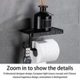 thumbnail image 2 of Vintage Toilet Paper Holder Bathroom Metal Roll Tissue Rack Wall-Mounted Retro Phone Towel Shelf, 2 of 9
