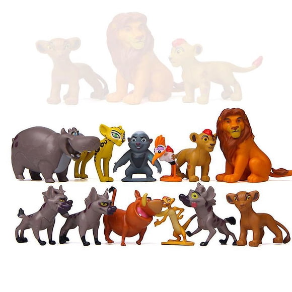 12 Pcs Le Roi Lion Figurine d'Action Garde du Lion Ensemble de Jeu Simba Kion Timon Pumbaa Poupée Collection Modèle Jouets Cadeau pour Ado-Vinsniv