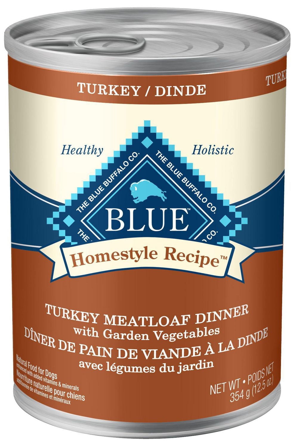 Blue Buffalo Homestyle Recipe Adult Wet Dog Food, Turkey Dinner, 12.5-oz. Can