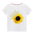 thumbnail image 1 of EGNMCR Blouses & Chemises à Manches Courtes Col Rond pour Tout-Petits Garçons Filles Mode Mignon Col Rond Imprimé Haut à Manches Courtes Blouse Fille, 1 of 3