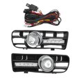 thumbnail image 1 of Unique Bargains Front Bumper Grille Fog Light Kit Compatible for VW for Golf 1997-2004 Durable Plastic Black with LED, 1 of 7