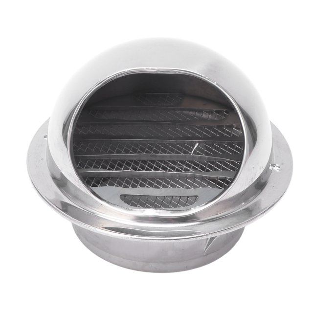 Stainless Steel Vent Cover, Easy To Use Protection Rain Resistant Stainless Steel Vent Hood Hemispherical For Electric Clothes Dryers For Industrial Uses 4 Inch