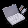 thumbnail image 3 of 28 Slots Nail Art Storage Box Plastic Transparent Display Case Organizer Holder for Rhinestone Beads Ring Earrings, 3 of 6