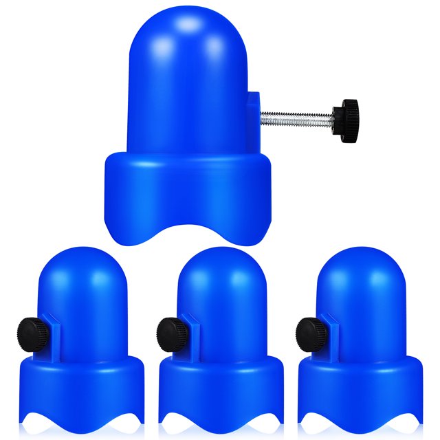MIANGASTORE 4Pcs Trampoline Pole Caps Trampoline Net Hook Pole Covers with Screw-in Bolts for 1.5 Inch Diameter