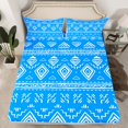 thumbnail image 2 of Erosebridal Hippie Aztec Sheet Set Queen, Bohemian Southwestern Bedding Sets Queen Size, Blue 4pcs, 2 of 7
