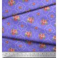 thumbnail image 2 of Soimoi Cotton Duck Fabric Leaves & Floral Artistic Decor Fabric Printed Yard 56 Inch Wide, 2 of 5