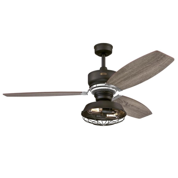 Westinghouse Thurlow 54" Indoor Ceiling Fan with Dimmable LED Light Fixture - Weathered Bronze