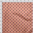 thumbnail image 3 of oneOone Georgette Viscose Fabric Leaves & Floral Block Printed Craft Fabric BTY 42 Inch Wide, 3 of 5