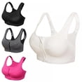 thumbnail image 3 of CNKOO Women Zip Front Sports Bras High Impact Support Bra Wirefree Zipper Adjustable Post Surgery Bra, 3 of 5