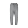 thumbnail image 4 of Womens Capri Yoga Pants Workout Joggers Drawstring Sweatpants Workout Athletic Lounge Cargo Capris Pants with Pockets, 4 of 6