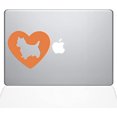 thumbnail image 1 of The Decal Guru Heart Yorkshire Terrier Macbook Decal Vinyl Sticker - 12" Macbook - Orange (1327-MAC-12M-P), 1 of 1