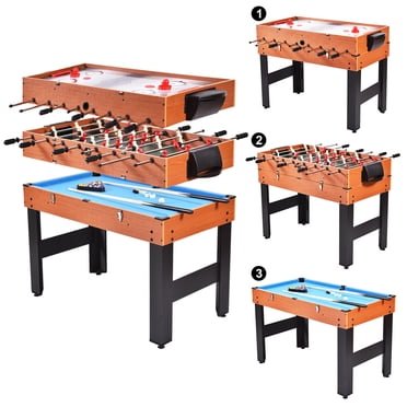 Patiojoy Jeu Multifonction 3-en-1 Table Soccer Billard Glissade Hockey