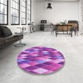 thumbnail image 4 of Ahgly Tapis d'Intérieur Lavable en Machine Carré Transitionnel Heliotrope Violet, 4 Pieds Carré, 4 of 7
