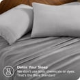 thumbnail image 3 of Bare Home Microplush Fleece Sheet Set - Ultra Soft - Deep Pocket - Queen, Light Gray, 3 of 7