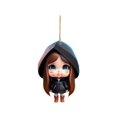 thumbnail image 1 of Clear Acrylic Car Pendant Ornament with Science Fiction Character Design for Keys or Backpacks, 1 of 1
