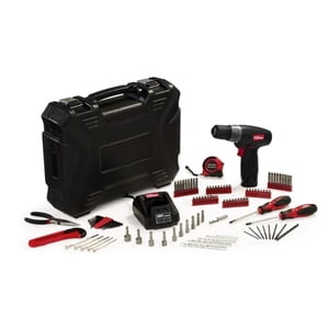 Rénovés Hyper Tough 12-Volt Perceuse/conducteur sans fil au lithium-ion avec 100 pièces Kit de projet, 12V, 3/8 pouces sans clé, 100pcs mors