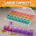 thumbnail image 4 of Extra Large Monthly Pill Organizer - 7-Day Color Once-A-Day Pill Dispenser w/ 4 Weekly Pill Containers for 28 Days - BPA-Free Dust-Proof Case XL Medicine Organizer Box for Pills, Tablets, Supplements, 4 of 8