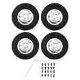 thumbnail image 2 of Front Rear Rubber Tires, Durable Wear  Heavy Duty Anti Skid Strong Cushioning RC Tires and Wheel Rims Set  for 1/24 RC Car Black,Silver,Red, 2 of 8