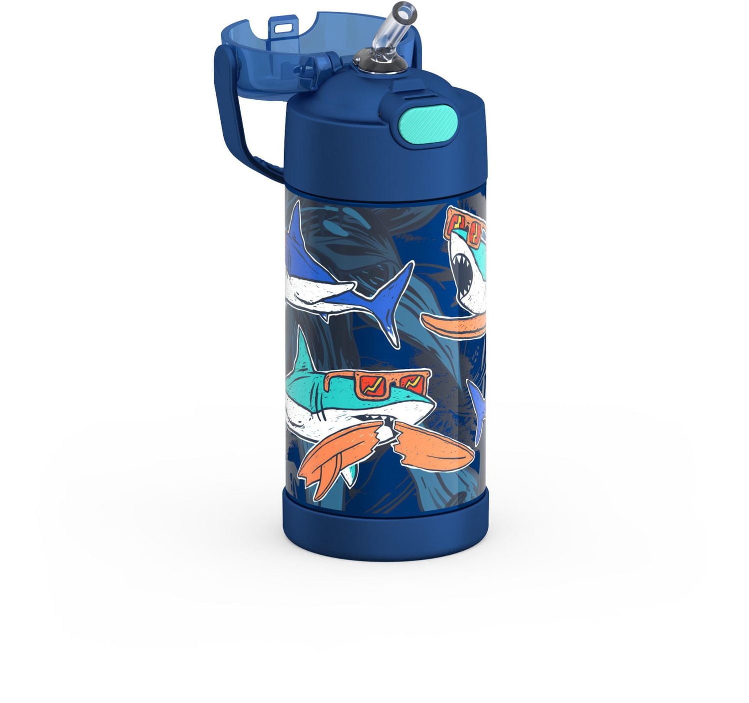 Thermos Kids Vacuum Insulated Funtainer Water Bottle with Flip Up Straw, 355ml
