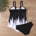 thumbnail image 3 of UPPADA Tankini Swimsuits for Women High Waisted Bathing Suit Two Piece Tank Top with Bottom Brief Swimsuit Ruched Tummy Control Bathing Suits Flowy Beachwear Savings Black,L, 3 of 4