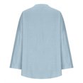 thumbnail image 5 of Yuyuzo Oversized Sweatshirts for Women Long Sleeve Crew Neck Side Slit Color Block Pullover Tops, 5 of 5