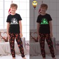 thumbnail image 2 of TIMIFIS Pyjamas d'Halloween Assortis pour la Famille Ensembles Assortis 2 Pcs Pyjamas d'Halloween Phosphorescents Pyjama Tenue de Nuit Combinaison Toile d'Araignée Fantômes Citrouille Squelette Arbre Pyjama Haut et Pantalon Tenue Vêtements de Maison Pyjamas 3-4T, 2 of 6