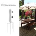 thumbnail image 3 of Umbrellas Ground Plug, Steel Sturdy Construction 4 Prong Parasol Spike Holder  For Garden, 3 of 8