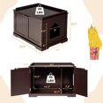 thumbnail image 4 of Costway Cat Litter Box Cabinet Furniture Cat Washroom Storage Bench, 4 of 9