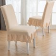 thumbnail image 4 of 2Pcs Chair Covers for Dining Room Chair Covers With Skirt Dining Chair Covers Stretch Kitchen Chair Covers, 4 of 5