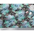 thumbnail image 2 of Soimoi Green Satin Silk Fabric Insect,Skull & Flower Print Sewing Fabric BTY 42 Inch Wide, 2 of 3