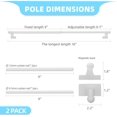 thumbnail image 3 of Adjustable Magnetic Curtain Rods for Mental Appliance Doors Windows to Champagne Window Rods Easy Installation Toilet Towel Bar MultiUseful (in Champagne ), 3 of 8