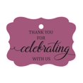 thumbnail image 1 of 100 Pcs Custom Paper Tags Thank You For Celebrating Wedding Favor Gift Hang Tags, 1 of 1