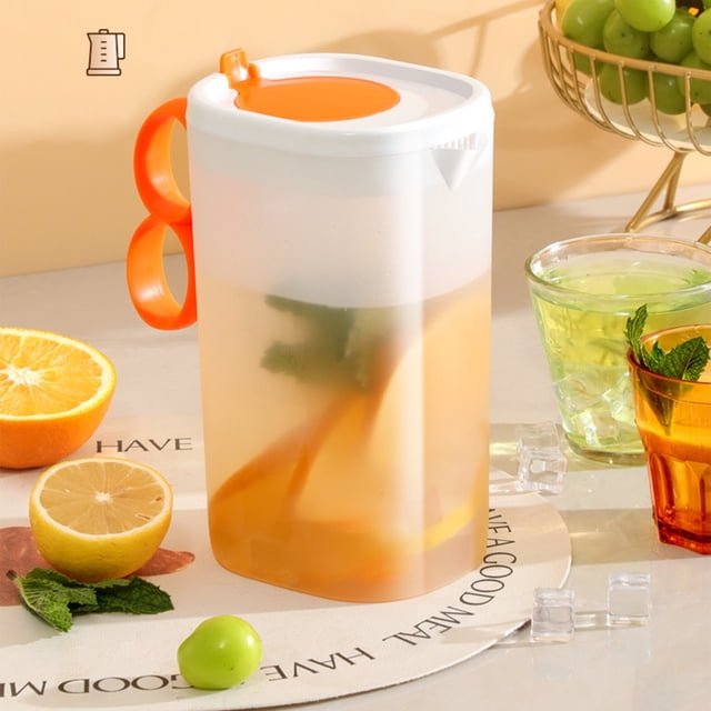 Cool Water Bottles Household Cold Water Kettle Water Filter Pitcher Juice Containers with Lids Plastic Cold Water Dispenser Pitcher Liquid Containers 2.2L