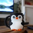 thumbnail image 4 of Novelty Ice Cream Cup Reusable Pint Sleeve Adorable Penguin Ice Cream Pint Holder With Spoon F7s7, 4 of 8