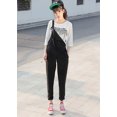 thumbnail image 2 of Salopette Pantalon Sans Manches Décontractée Salopette Combinaison Salopette à Bavette avec T-Shirt pour Femmes, 2 of 4