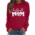 thumbnail image 1 of Pisexur Chandails en Molleton pour Femmes Imprimé Graphique Lettre Chandails en Molleton de Football pour Femmes Chandails en Molleton d'Automne Décontractés Col Rond Chandails en Molleton Manches Longues pour Femmes Blouses Coupe Ample Pull Tops, 1 of 2