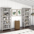 thumbnail image 4 of Bush Furniture Key West 5 Shelf Bookcase Set in Linen White Oak, 4 of 5
