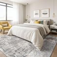 thumbnail image 4 of 5x7 Area Rugs Washable Rug: Living Room Large Abstract Modern Soft Stain Resistant Indoor Floor Non Slip Accent Carpet for Bedroom Nursery Playroom Dining Room Office Dorm Home- Gray Rust, 4 of 8