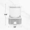 thumbnail image 3 of Nostalgia Electric Ice Cream Maker with 2-Qt Double Insulated Gel Canister & Stainless Steel Base - Makes Sorbet, Soft Serve, and Frozen Yogurt - Whi, 3 of 8
