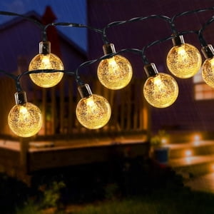Lampes à cordes extérieures, Ampoules Patio étanche Lumières à chaînes extérieures, Chaud Blanc Led Edison Globe Lampes Ã cordes