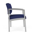 thumbnail image 4 of Lenox Steel Reception Waiting Oversize Guest Chair / Silver Steel / Blue, 4 of 5